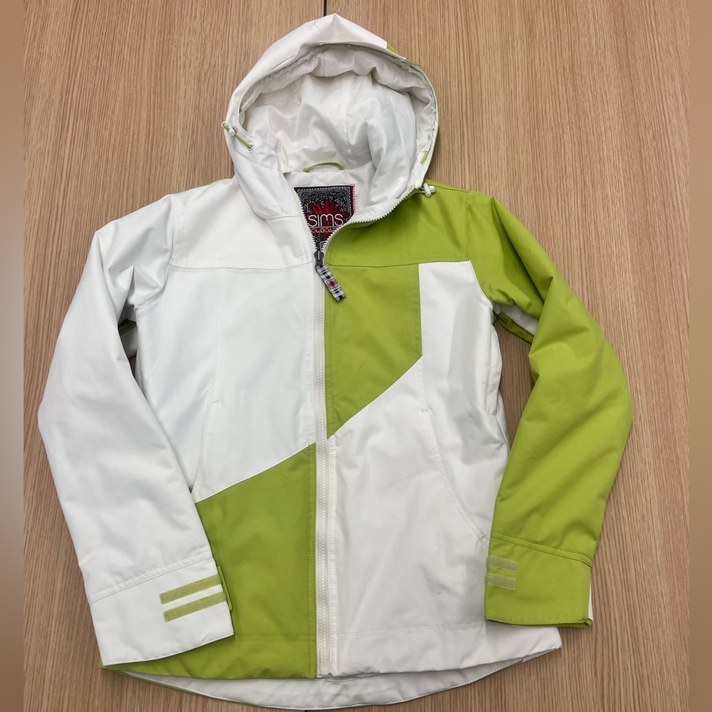 Sims Snowboarding Jacket Women's Size Extra Small White Full Zippered
